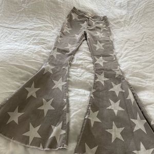 Altar’d State- stars bell bottoms- size Small